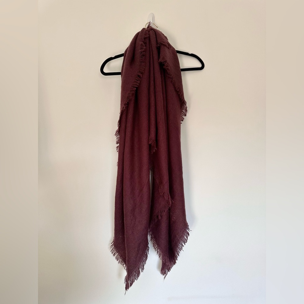 Large Dark Purple-Burgundy Colored Scarf